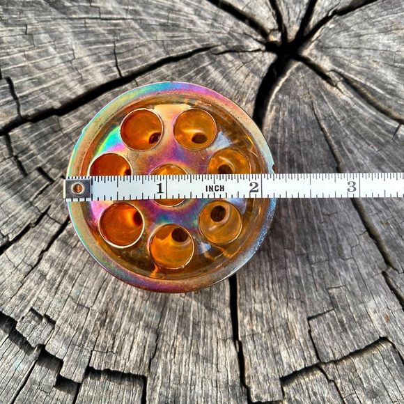 Vintage Carnival Glass Flower Frog - Picture 4 of 5